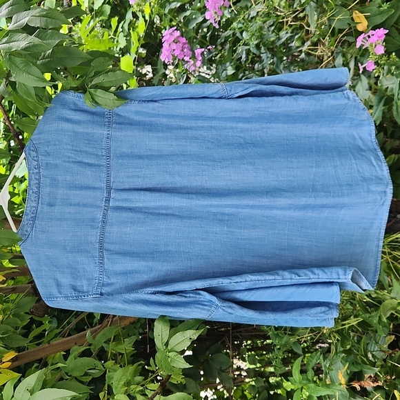 Banana Republic, Jean Cotton Fall, Casual Boyfriend Fit, Button-Up Shirt Flared - Picture 4 of 6